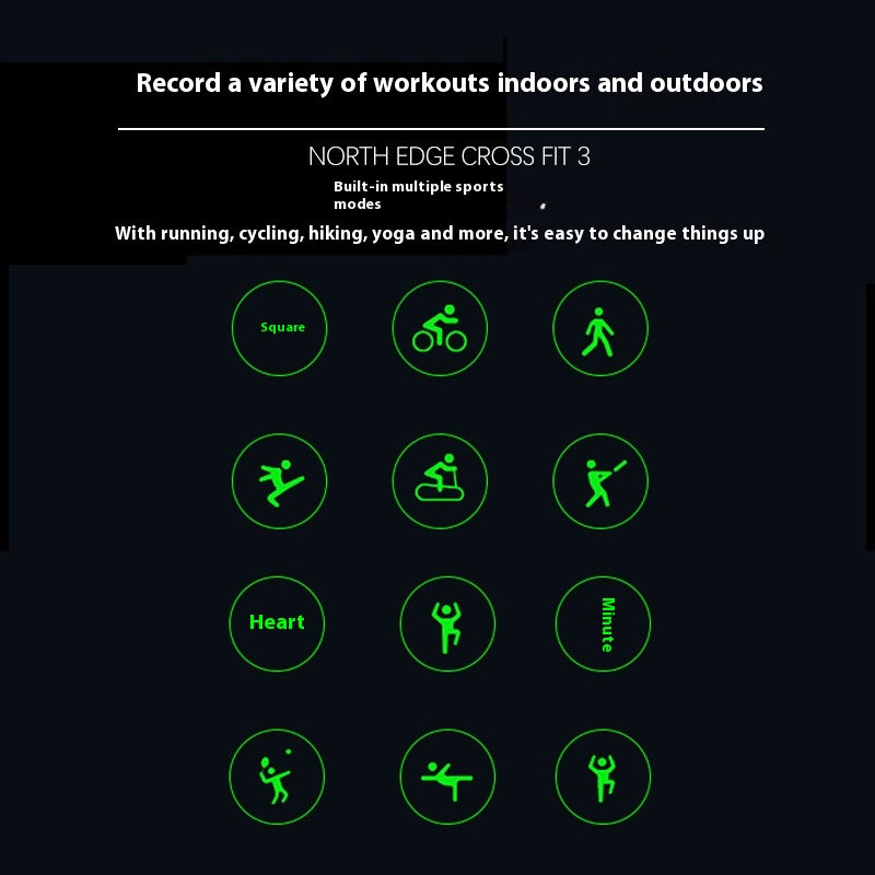 NORTH EDGE Cross Fit 3 sports modes overview running cycling hiking yoga and more