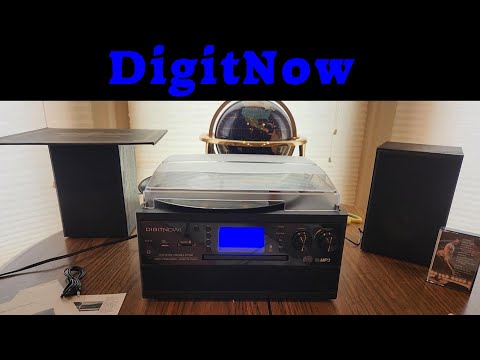 Unboxing and demo of an all-in-one record player with turntable, CD, cassette and radio