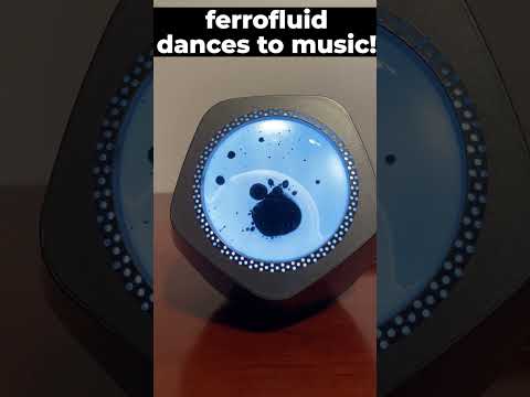 Ferrofluid Bluetooth speaker — magnetic liquid dancing with music demo